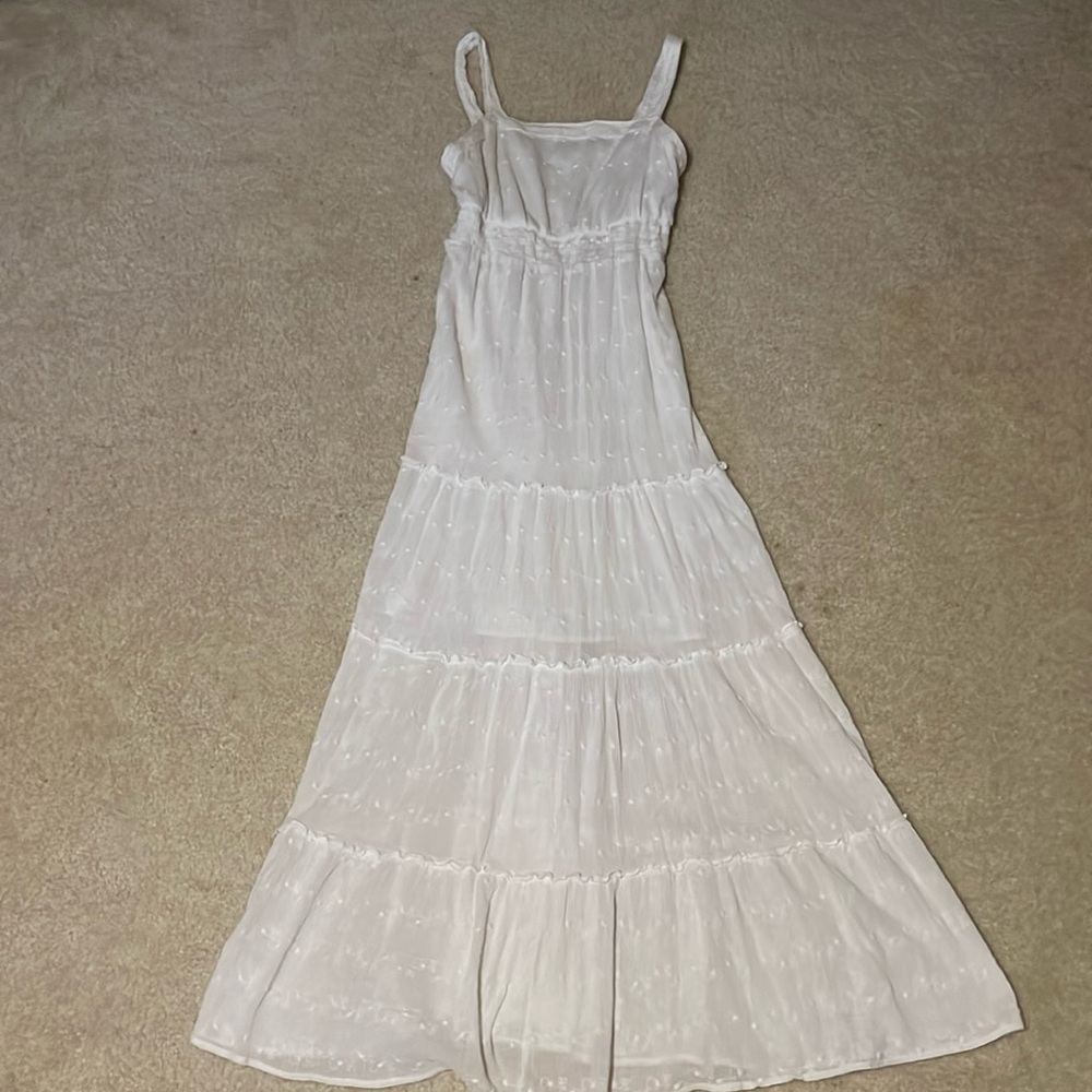 Extra Small White Knox Rose Midi Dress - Picture 1 of 1